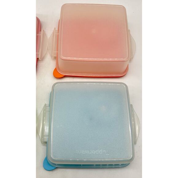 Tupperware CrystalWave Goody Box Set Vented W/ Handle Set Of 4 Never Used - Picture 7 of 14